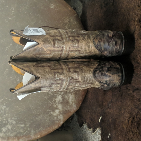 TIN HAUL "Sharky" Bomber Girl Pin-up cowboy western square toe boots NWT 11D - Picture 6 of 16